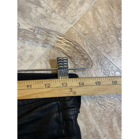 AG Pants Womens Size 25 R Leatherette Super Black The Legging Ankle Super Skinny - Picture 10 of 12